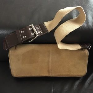 David Jones suede mini handbag